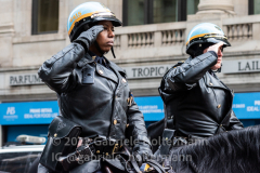 NYPD officers and police officers from the tri-state area line 5th Avenue to pay their final respect for their fallen colleague, NYPD Officer Wilbert Mora after his funeral service at St. Patrick’s Cathedral in New York, New York, on Feb. 2,  2022.  (Photo by Gabriele Holtermann/Sipa USA)
