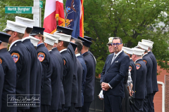 Monday, August 30, 2021
FDNY Line Of Duty Funeral
Staten Island, NY
Photographs by Mary DiBiase Blaich 

Firefighter Stephen J Reilly was remembered today with a Funeral Mass at Sacred Heart Church in Staten Island.  He died of cancer related to his 9/11 service. After the funeral Mass, family members were presented with FDNY items, including his helmet.
Attending were his company, Engine 155, Fire Commissioner Daniel Nigro, and many firefighters, family, and friends.  During the funeral, a call came in for a high angle rescue of a worker, and some of the mourners who were on duty left with lights and sirens.  One firefighter holds his handy talkie to listen to the “run”. While another looks down the street to view responding tower ladder #79.