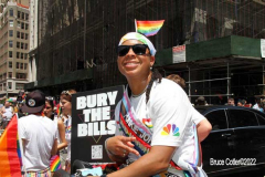 June 26 2022  NEW YORK  
New York City Pride Parade. Countless celebrants come out to the first unrestricted pride parade since 2019 . NYC Pride announced Planned Parenthood will be the first contingent to march in the parade following the Supreme  Court's decision to overturn Roe v Wade. 
Grand Marshal Punkie Johnson