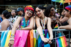 Spectators at the New York City Pride March.