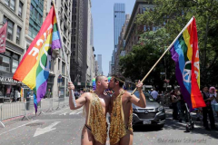 Dressed in all manner of costumes and color, parade-goers participate in the annual New York City Pride March on Sunday, June 26, 2022 in New York City. The annual celebration of LGBTQ pride returned to full capacity this year after being cancelled in 2020 and scaled back in 2021 due to the COVID-19 pandemic. (Photo by Andrew Schwartz)