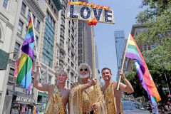 Dressed in all manner of costumes and color, parade-goers participate in the annual New York City Pride March on Sunday, June 26, 2022 in New York City. The annual celebration of LGBTQ pride returned to full capacity this year after being cancelled in 2020 and scaled back in 2021 due to the COVID-19 pandemic. (Photo by Andrew Schwartz)