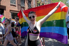 Dressed in all manner of costumes and color, parade-goers participate in the annual New York City Pride March on Sunday, June 26, 2022 in New York City. The annual celebration of LGBTQ pride returned to full capacity this year after being cancelled in 2020 and scaled back in 2021 due to the COVID-19 pandemic. (Photo by Andrew Schwartz)