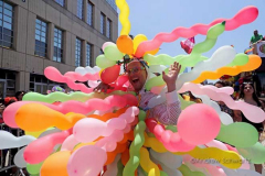 Dressed in all manner of costumes and color, parade-goers participate in the annual New York City Pride March on Sunday, June 26, 2022 in New York City. The annual celebration of LGBTQ pride returned to full capacity this year after being cancelled in 2020 and scaled back in 2021 due to the COVID-19 pandemic. (Photo by Andrew Schwartz)