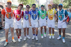 Dressed in all manner of costumes and color, parade-goers participate in the annual New York City Pride March on Sunday, June 26, 2022 in New York City. The annual celebration of LGBTQ pride returned to full capacity this year after being cancelled in 2020 and scaled back in 2021 due to the COVID-19 pandemic. (Photo by Andrew Schwartz)