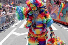 Dressed in all manner of costumes and color, parade-goers participate in the annual New York City Pride March on Sunday, June 26, 2022 in New York City. The annual celebration of LGBTQ pride returned to full capacity this year after being cancelled in 2020 and scaled back in 2021 due to the COVID-19 pandemic. (Photo by Andrew Schwartz)