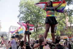 Dressed in all manner of costumes and color, parade-goers participate in the annual New York City Pride March on Sunday, June 26, 2022 in New York City. The annual celebration of LGBTQ pride returned to full capacity this year after being cancelled in 2020 and scaled back in 2021 due to the COVID-19 pandemic. (Photo by Andrew Schwartz)
