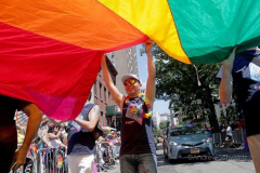 Dressed in all manner of costumes and color, parade-goers participate in the annual New York City Pride March on Sunday, June 26, 2022 in New York City. The annual celebration of LGBTQ pride returned to full capacity this year after being cancelled in 2020 and scaled back in 2021 due to the COVID-19 pandemic. (Photo by Andrew Schwartz)