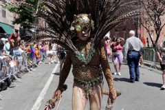 Dressed in all manner of costumes and color, parade-goers participate in the annual New York City Pride March on Sunday, June 26, 2022 in New York City. The annual celebration of LGBTQ pride returned to full capacity this year after being cancelled in 2020 and scaled back in 2021 due to the COVID-19 pandemic. (Photo by Andrew Schwartz)