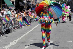 Dressed in all manner of costumes and color, parade-goers participate in the annual New York City Pride March on Sunday, June 26, 2022 in New York City. The annual celebration of LGBTQ pride returned to full capacity this year after being cancelled in 2020 and scaled back in 2021 due to the COVID-19 pandemic. (Photo by Andrew Schwartz)