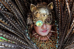Dressed in all manner of costumes and color, parade-goers participate in the annual New York City Pride March on Sunday, June 26, 2022 in New York City. The annual celebration of LGBTQ pride returned to full capacity this year after being cancelled in 2020 and scaled back in 2021 due to the COVID-19 pandemic. (Photo by Andrew Schwartz)
