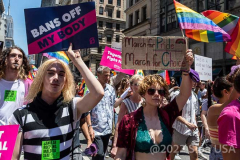 Thousands lined the street celebrating the return of Pride Parade NYC in New York,  New York, on June 26, 2022. (Photo by Gabriele Holtermann/Sipa USA)