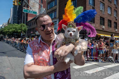 Thousand marched in the Pride Parade NYC in New York,  New York, on June 26, 2022. (Photo by Gabriele Holtermann/Sipa USA)