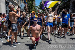 Thousand marched in the Pride Parade NYC in New York,  New York, on June 26, 2022. (Photo by Gabriele Holtermann/Sipa USA)