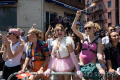 Thousands lined the street celebrating the return of Pride Parade NYC in New York,  New York, on June 26, 2022. (Photo by Gabriele Holtermann/Sipa USA)