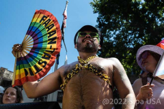 Thousand marched in the Pride Parade NYC in New York,  New York, on June 26, 2022. (Photo by Gabriele Holtermann/Sipa USA)