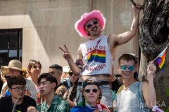 Thousand marched in the Pride Parade NYC in New York,  New York, on June 26, 2022. (Photo by Gabriele Holtermann/Sipa USA)