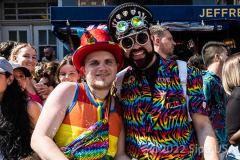 Thousands lined the street celebrating the return of Pride Parade NYC in New York,  New York, on June 26, 2022. (Photo by Gabriele Holtermann/Sipa USA)