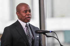NY Governor KATHY HOCHUL, NYC Mayor ERIC ADAMS and New York Philharmonic Leadership; PETER MAY, KATHERINE FARLEY, HENRY TIMMS, MILTON ANGELES,  DEBORAH BORDA  AND LINDA and MITCH HART announced the opening of the new DAVID GEFFEN hall scheduled to open this October 2022. 
The opening is two years ahead of schedule and on budget of the $550M achieved goal. In addition the opening will also support 6,000 jobs and with ever expanded public and community spaces and state of the art acoustics and architecture. Wednesday, March 9, 2022. New York, New York. (C) Bianca Otero