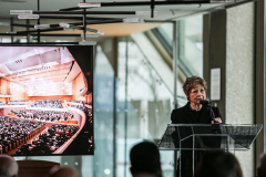 NY Governor KATHY HOCHUL, NYC Mayor ERIC ADAMS and New York Philharmonic Leadership; PETER MAY, KATHERINE FARLEY, HENRY TIMMS, MILTON ANGELES,  DEBORAH BORDA  AND LINDA and MITCH HART announced the opening of the new DAVID GEFFEN hall scheduled to open this October 2022. 
The opening is two years ahead of schedule and on budget of the $550M achieved goal. In addition the opening will also support 6,000 jobs and with ever expanded public and community spaces and state of the art acoustics and architecture. Wednesday, March 9, 2022. New York, New York. (C) Bianca Otero