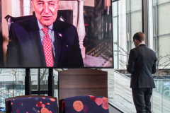 NY Governor KATHY HOCHUL, NYC Mayor ERIC ADAMS and New York Philharmonic Leadership; PETER MAY, KATHERINE FARLEY, HENRY TIMMS, MILTON ANGELES,  DEBORAH BORDA  AND LINDA and MITCH HART announced the opening of the new DAVID GEFFEN hall scheduled to open this October 2022. 
The opening is two years ahead of schedule and on budget of the $550M achieved goal. In addition the opening will also support 6,000 jobs and with ever expanded public and community spaces and state of the art acoustics and architecture. Wednesday, March 9, 2022. New York, New York. (C) Bianca Otero
