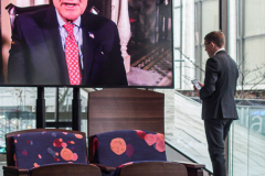 NY Governor KATHY HOCHUL, NYC Mayor ERIC ADAMS and New York Philharmonic Leadership; PETER MAY, KATHERINE FARLEY, HENRY TIMMS, MILTON ANGELES,  DEBORAH BORDA  AND LINDA and MITCH HART announced the opening of the new DAVID GEFFEN hall scheduled to open this October 2022. 
The opening is two years ahead of schedule and on budget of the $550M achieved goal. In addition the opening will also support 6,000 jobs and with ever expanded public and community spaces and state of the art acoustics and architecture. Wednesday, March 9, 2022. New York, New York. (C) Bianca Otero