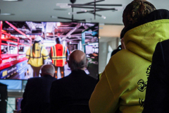 NY Governor KATHY HOCHUL, NYC Mayor ERIC ADAMS and New York Philharmonic Leadership; PETER MAY, KATHERINE FARLEY, HENRY TIMMS, MILTON ANGELES,  DEBORAH BORDA  AND LINDA and MITCH HART announced the opening of the new DAVID GEFFEN hall scheduled to open this October 2022. 
The opening is two years ahead of schedule and on budget of the $550M achieved goal. In addition the opening will also support 6,000 jobs and with ever expanded public and community spaces and state of the art acoustics and architecture. Wednesday, March 9, 2022. New York, New York. (C) Bianca Otero