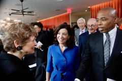 New York City Mayor Eric Adams and NY State Gov Kathy Hochul deliver remarks at an event celebrating the renovation of David Geffen Hall at Lincoln Center for the Performing Arts.

(C) Steve Sands/ New York/Newswire