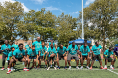 The summer heat didn't stop players to give it their all at the inaugural flag football tournament in memory of Det. Keith Williams. (Photo by Gabriele Holtermann)