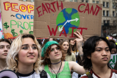 "Fridays for Future" protests the climate crisis on Global Climate Strike day at a rally in Foley Square in New York, NY, on Mar. 25, 2022. (Photo by Gabriele Holtermann/Sipa USA)