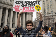 "Fridays for Future" protests the climate crisis on Global Climate Strike day at a rally in Foley Square in New York, NY, on Mar. 25, 2022. (Photo by Gabriele Holtermann/Sipa USA)
