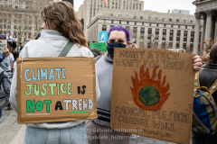 "Fridays for Future" protests the climate crisis on Global Climate Strike day at a rally in Foley Square in New York, NY, on Mar. 25, 2022. (Photo by Gabriele Holtermann/Sipa USA)