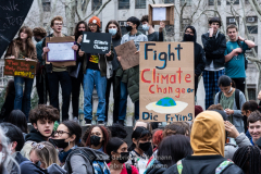 "Fridays for Future" protests the climate crisis on Global Climate Strike day at a rally in Foley Square in New York, NY, on Mar. 25, 2022. (Photo by Gabriele Holtermann/Sipa USA)