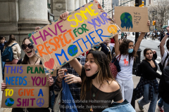 "Fridays for Future" protests the climate crisis on Global Climate Strike day in New York, NY, on Mar. 25, 2022. (Photo by Gabriele Holtermann/Sipa USA)