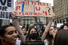 "Fridays for Future" protests the climate crisis on Global Climate Strike day at a rally in Foley Square in New York, NY, on Mar. 25, 2022. (Photo by Gabriele Holtermann/Sipa USA)