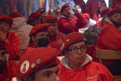 Guardian Angels from all over 5 Boroughs schlepped through the snow and met in Washington Heights at the Angelica’s Uptown Cafe on W 187th Street to celebrate the 43rd Anniversary of the beloved and renowned establishment begun by Curtis Sliwa in the Bronx with just 13 kids in 1979. 
Several hundred came to show their respects and to celebrate where Officials and Heads of the Districts and Chapters spoke and gave out awards to the outstanding representatives and Guardians of 2021.
“We are no different from one another. Guardian Angels have given people a purpose, a duty of providing safety and security amongst their communities,” was exclaimed. 
“Crime has gone up and recruitment is harder,” were other sentiments shared on not only local but Global as well. The Guardian Angels spans now 13 countries across the Globe with Japan holding 21 chapters alone. International presence was provided via ZOOM during the event.
Many people who have been involved in Guardian Angels have moved onto other areas of security jobs and the security sectors.
Sliwa encouraged the importance of keeping streets safe especially in times of uncertainty and the power of community and most of all harmony amongst all.
Manhattan, NYC. February 13, 2022. (C) Bianca Otero