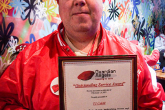 Guardian Angels from all over 5 Boroughs schlepped through the snow and met in Washington Heights at the Angelica’s Uptown Cafe on W 187th Street to celebrate the 43rd Anniversary of the beloved and renowned establishment begun by Curtis Sliwa in the Bronx with just 13 kids in 1979. 
Several hundred came to show their respects and to celebrate where Officials and Heads of the Districts and Chapters spoke and gave out awards to the outstanding representatives and Guardians of 2021.
“We are no different from one another. Guardian Angels have given people a purpose, a duty of providing safety and security amongst their communities,” was exclaimed. 
“Crime has gone up and recruitment is harder,” were other sentiments shared on not only local but Global as well. The Guardian Angels spans now 13 countries across the Globe with Japan holding 21 chapters alone. International presence was provided via ZOOM during the event.
Many people who have been involved in Guardian Angels have moved onto other areas of security jobs and the security sectors.
Sliwa encouraged the importance of keeping streets safe especially in times of uncertainty and the power of community and most of all harmony amongst all.
Manhattan, NYC. February 13, 2022. (C) Bianca Otero