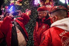 Guardian Angels from all over 5 Boroughs schlepped through the snow and met in Washington Heights at the Angelica’s Uptown Cafe on W 187th Street to celebrate the 43rd Anniversary of the beloved and renowned establishment begun by Curtis Sliwa in the Bronx with just 13 kids in 1979. 
Several hundred came to show their respects and to celebrate where Officials and Heads of the Districts and Chapters spoke and gave out awards to the outstanding representatives and Guardians of 2021.
“We are no different from one another. Guardian Angels have given people a purpose, a duty of providing safety and security amongst their communities,” was exclaimed. 
“Crime has gone up and recruitment is harder,” were other sentiments shared on not only local but Global as well. The Guardian Angels spans now 13 countries across the Globe with Japan holding 21 chapters alone. International presence was provided via ZOOM during the event.
Many people who have been involved in Guardian Angels have moved onto other areas of security jobs and the security sectors.
Sliwa encouraged the importance of keeping streets safe especially in times of uncertainty and the power of community and most of all harmony amongst all.
Manhattan, NYC. February 13, 2022. (C) Bianca Otero