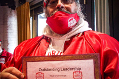 Guardian Angels from all over 5 Boroughs schlepped through the snow and met in Washington Heights at the Angelica’s Uptown Cafe on W 187th Street to celebrate the 43rd Anniversary of the beloved and renowned establishment begun by Curtis Sliwa in the Bronx with just 13 kids in 1979. 
Several hundred came to show their respects and to celebrate where Officials and Heads of the Districts and Chapters spoke and gave out awards to the outstanding representatives and Guardians of 2021.
“We are no different from one another. Guardian Angels have given people a purpose, a duty of providing safety and security amongst their communities,” was exclaimed. 
“Crime has gone up and recruitment is harder,” were other sentiments shared on not only local but Global as well. The Guardian Angels spans now 13 countries across the Globe with Japan holding 21 chapters alone. International presence was provided via ZOOM during the event.
Many people who have been involved in Guardian Angels have moved onto other areas of security jobs and the security sectors.
Sliwa encouraged the importance of keeping streets safe especially in times of uncertainty and the power of community and most of all harmony amongst all.
Manhattan, NYC. February 13, 2022. (C) Bianca Otero
