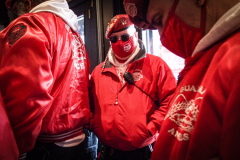 Guardian Angels from all over 5 Boroughs schlepped through the snow and met in Washington Heights at the Angelica’s Uptown Cafe on W 187th Street to celebrate the 43rd Anniversary of the beloved and renowned establishment begun by Curtis Sliwa in the Bronx with just 13 kids in 1979. 
Several hundred came to show their respects and to celebrate where Officials and Heads of the Districts and Chapters spoke and gave out awards to the outstanding representatives and Guardians of 2021.
“We are no different from one another. Guardian Angels have given people a purpose, a duty of providing safety and security amongst their communities,” was exclaimed. 
“Crime has gone up and recruitment is harder,” were other sentiments shared on not only local but Global as well. The Guardian Angels spans now 13 countries across the Globe with Japan holding 21 chapters alone. International presence was provided via ZOOM during the event.
Many people who have been involved in Guardian Angels have moved onto other areas of security jobs and the security sectors.
Sliwa encouraged the importance of keeping streets safe especially in times of uncertainty and the power of community and most of all harmony amongst all.
Manhattan, NYC. February 13, 2022. (C) Bianca Otero