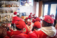 Guardian Angels from all over 5 Boroughs schlepped through the snow and met in Washington Heights at the Angelica’s Uptown Cafe on W 187th Street to celebrate the 43rd Anniversary of the beloved and renowned establishment begun by Curtis Sliwa in the Bronx with just 13 kids in 1979. 
Several hundred came to show their respects and to celebrate where Officials and Heads of the Districts and Chapters spoke and gave out awards to the outstanding representatives and Guardians of 2021.
“We are no different from one another. Guardian Angels have given people a purpose, a duty of providing safety and security amongst their communities,” was exclaimed. 
“Crime has gone up and recruitment is harder,” were other sentiments shared on not only local but Global as well. The Guardian Angels spans now 13 countries across the Globe with Japan holding 21 chapters alone. International presence was provided via ZOOM during the event.
Many people who have been involved in Guardian Angels have moved onto other areas of security jobs and the security sectors.
Sliwa encouraged the importance of keeping streets safe especially in times of uncertainty and the power of community and most of all harmony amongst all.
Manhattan, NYC. February 13, 2022. (C) Bianca Otero