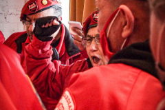 Guardian Angels from all over 5 Boroughs schlepped through the snow and met in Washington Heights at the Angelica’s Uptown Cafe on W 187th Street to celebrate the 43rd Anniversary of the beloved and renowned establishment begun by Curtis Sliwa in the Bronx with just 13 kids in 1979. 
Several hundred came to show their respects and to celebrate where Officials and Heads of the Districts and Chapters spoke and gave out awards to the outstanding representatives and Guardians of 2021.
“We are no different from one another. Guardian Angels have given people a purpose, a duty of providing safety and security amongst their communities,” was exclaimed. 
“Crime has gone up and recruitment is harder,” were other sentiments shared on not only local but Global as well. The Guardian Angels spans now 13 countries across the Globe with Japan holding 21 chapters alone. International presence was provided via ZOOM during the event.
Many people who have been involved in Guardian Angels have moved onto other areas of security jobs and the security sectors.
Sliwa encouraged the importance of keeping streets safe especially in times of uncertainty and the power of community and most of all harmony amongst all.
Manhattan, NYC. February 13, 2022. (C) Bianca Otero