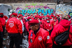 Guardian Angels from all over 5 Boroughs schlepped through the snow and met in Washington Heights at the Angelica’s Uptown Cafe on W 187th Street to celebrate the 43rd Anniversary of the beloved and renowned establishment begun by Curtis Sliwa in the Bronx with just 13 kids in 1979. 
Several hundred came to show their respects and to celebrate where Officials and Heads of the Districts and Chapters spoke and gave out awards to the outstanding representatives and Guardians of 2021.
“We are no different from one another. Guardian Angels have given people a purpose, a duty of providing safety and security amongst their communities,” was exclaimed. 
“Crime has gone up and recruitment is harder,” were other sentiments shared on not only local but Global as well. The Guardian Angels spans now 13 countries across the Globe with Japan holding 21 chapters alone. International presence was provided via ZOOM during the event.
Many people who have been involved in Guardian Angels have moved onto other areas of security jobs and the security sectors.
Sliwa encouraged the importance of keeping streets safe especially in times of uncertainty and the power of community and most of all harmony amongst all.
Manhattan, NYC. February 13, 2022. (C) Bianca Otero