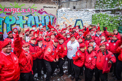 Guardian Angels from all over 5 Boroughs schlepped through the snow and met in Washington Heights at the Angelica’s Uptown Cafe on W 187th Street to celebrate the 43rd Anniversary of the beloved and renowned establishment begun by Curtis Sliwa in the Bronx with just 13 kids in 1979. 
Several hundred came to show their respects and to celebrate where Officials and Heads of the Districts and Chapters spoke and gave out awards to the outstanding representatives and Guardians of 2021.
“We are no different from one another. Guardian Angels have given people a purpose, a duty of providing safety and security amongst their communities,” was exclaimed. 
“Crime has gone up and recruitment is harder,” were other sentiments shared on not only local but Global as well. The Guardian Angels spans now 13 countries across the Globe with Japan holding 21 chapters alone. International presence was provided via ZOOM during the event.
Many people who have been involved in Guardian Angels have moved onto other areas of security jobs and the security sectors.
Sliwa encouraged the importance of keeping streets safe especially in times of uncertainty and the power of community and most of all harmony amongst all.
Manhattan, NYC. February 13, 2022. (C) Bianca Otero