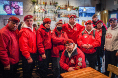Guardian Angels from all over 5 Boroughs schlepped through the snow and met in Washington Heights at the Angelica’s Uptown Cafe on W 187th Street to celebrate the 43rd Anniversary of the beloved and renowned establishment begun by Curtis Sliwa in the Bronx with just 13 kids in 1979. 
Several hundred came to show their respects and to celebrate where Officials and Heads of the Districts and Chapters spoke and gave out awards to the outstanding representatives and Guardians of 2021.
“We are no different from one another. Guardian Angels have given people a purpose, a duty of providing safety and security amongst their communities,” was exclaimed. 
“Crime has gone up and recruitment is harder,” were other sentiments shared on not only local but Global as well. The Guardian Angels spans now 13 countries across the Globe with Japan holding 21 chapters alone. International presence was provided via ZOOM during the event.
Many people who have been involved in Guardian Angels have moved onto other areas of security jobs and the security sectors.
Sliwa encouraged the importance of keeping streets safe especially in times of uncertainty and the power of community and most of all harmony amongst all.
Manhattan, NYC. February 13, 2022. (C) Bianca Otero
