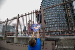 In the wake of mass shootings in Buffalo, NY and Uvalde, TX an estimated 2,000 people marched from Cadman Plaza Park in Brooklyn Heights, NY over the Brooklyn Bridge on their way to Foley Square in Manhattan to protest the proliferation of guns and extreme number of mass shootings in the United States.