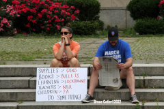 June 8,2022  NEW YORK  -   March for Our Lives Gun Control Rally.  
 Thousands  of marchers took to the streets in New York City In the wake of the unthinkable gun tragedies in Uvalde and Buffalo, supporters of gun reform are taking the fight back into the streets to demand lawmakers act to save lives.