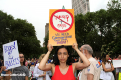 June 8,2022  NEW YORK  -   March for Our Lives Gun Control Rally.  
 Thousands  of marchers took to the streets in New York City In the wake of the unthinkable gun tragedies in Uvalde and Buffalo, supporters of gun reform are taking the fight back into the streets to demand lawmakers act to save lives.