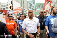 June 8,2022  NEW YORK  -   March for Our Lives Gun Control Rally.  
 Thousands  of marchers took to the streets in New York City In the wake of the unthinkable gun tragedies in Uvalde and Buffalo, supporters of gun reform are taking the fight back into the streets to demand lawmakers act to save lives.