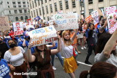 June 8,2022  NEW YORK  -   March for Our Lives Gun Control Rally.  
 Thousands  of marchers took to the streets in New York City In the wake of the unthinkable gun tragedies in Uvalde and Buffalo, supporters of gun reform are taking the fight back into the streets to demand lawmakers act to save lives.